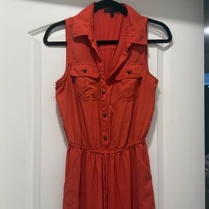 Vibrant Sleeveless Jumpsuit with Button Details